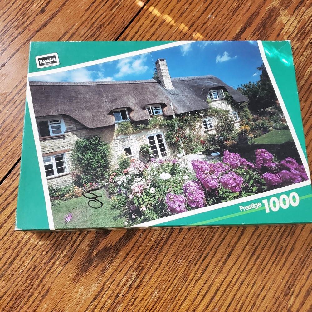 Sealed‎ VTG 1000 piece puzzle 90s Prestige English Cottage Garden hydrangea